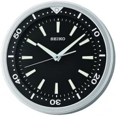 Seiko plastmasas sienas pulkstenis (35 cm x 35 cm x 5,4 cm, melns)