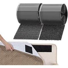 TEUVO 110 mm x 6 m Velcro lente, pašlīmējoša, īpaši spēcīga audumam, plata velcro, pašlīmējoša velcro lente šūšanai. Prevent Sofa spilvens Matrača virsma stiprinājums Mājas birojs