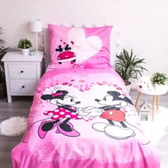 Jerry Fabrics F - Minnie Mouse gultas veļa - 2 gab. - Bērnu segas pārvalks - Apgriežams - 140 x 200 cm - Spilvendrāna - 70 x 90 cm - 100% poliesters