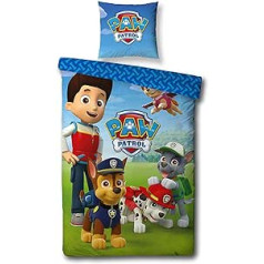 Aymax LesAccessories Paw Patrol 2-daļīgs segas pārvalks (140 x 200 cm) + spilvendrāna (63 x 63 cm)