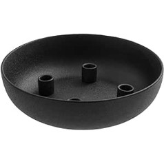 Storefactory - Candle Holder - Granholmen XXL - Ceramic - Black - Diameter 29 cm