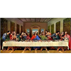 5D Diamond Painting Set Accessories, Diamond Art Painting Kits for Adults and Children, Craft Cross Stitch Painting, DIY Mosaic Making for Home, Wall Decoration (The Last Supper)