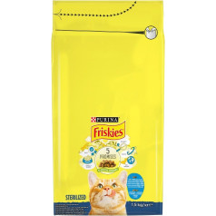 Friskies katė sterili - lašiša, daržovės 1,5kg