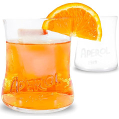 Oriģinālas Aperol Spritz glāzes, 2 glāžu komplekts, moderns dizains kokteiļu glāzēm, ideāli piemērots kā Aperol Spritz dāvanu komplekts, Aperol dāvana, dzeramo glāžu komplekts