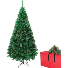 AcornSolution Mākslīgās Ziemassvētku eglītes 6ft Premium egles North Valley Holiday Small Hinged Pine Tree for Home Office Party Indoor Outdoor Decoration 723 zaru padomi