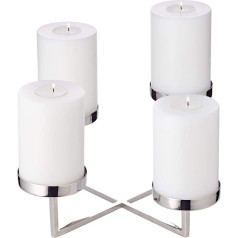 EDZARD Advent Wreath Candle Holder Pamplona (25 x 25 см, высота 14 см) нержавеющая сталь - держатель свечи, серебряный держатель для свечей - украшение стола, серебря