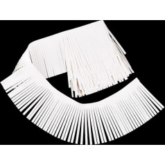 PandaHall 2 Yards Leather Fringe Trim 2 m PU Leather Tassels Beige Tassel Trim DIY Dance Skirt Tassel Fringe Wrap Cover for Clothing Dress DIY Lampshade Bag Sewing Craft Decoration