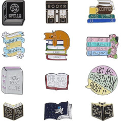 The Lord of the Tools Cute Emalel Pin Set Cartoon Book Brooches Lapel Pins for Clothes Bags Backpacks Jackets Hats Party Favors Decoration 12 gab Multicolor, daudzkrāsains