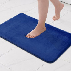 MIULEE Memory Foam vannas paklājs, vannas istabas paklājs, dušas paklājs, dekoratīvs durvju paklājs, neslīdošs paklājs vannas istabai, viesistabai, 50 x 80 cm, zils