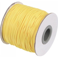 ieguves karte 0,8 mm vaskotā poliestera aukla 159m Beading Thread Craft Rope rotaslietas padarīt rokassprādze Kaklarota aušana dzeltena krāsā