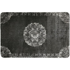 Deco-mat Orient Grīdas paklājs - iekšpusē un ārpusē- neslīdošs un mazgājams - Durvju paklājs, melns , 50 x 70 cm