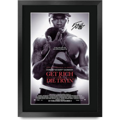 HWC Trading A3 FR Get Rich or Die Tryin Das Guss 50 Cent Gifts Printed Poster Autographs Picture for Film Memorabilia Fans - A3 Framed