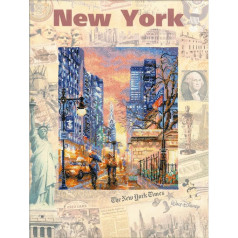 Riolis Stickbildset, Kreuzstich, Cities of The World New York Kreuzstich-Set, Multi Color, c1, Mittel