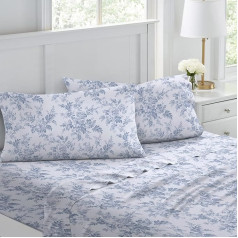 Laura Ashley Home - kokvilnas flaneļa palagi, ar suku, īpaši mīkstiem un ērtiem matiem (Vanessa, pilnā izmēra)