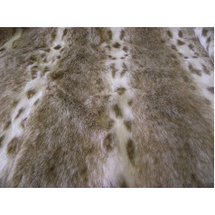 Luksusa dzīvnieku mākslīgās kažokādas audums Brown Lynx - Brown Lynx, 1Mtr - 150cm x 100cm