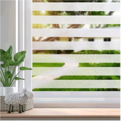 Beautysaid STRIPE WINDOW FILM PRIVACY Matēta stikla plēve Konfidencialitātes plēve stikla logam Neadhezīva logu plēve Statiskā līmēšana logu uzlīme UV aizsardzība Necaurspīdīga apdare