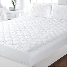 ZNR Triple Filled Quilted Mattress Protector | King Size Mattress Toppers | 40cm Extra Deep Skirt | Fitted Sheet Style Duvet Cover | Hypoallergenic | Dust Mite Proof | Breathable | Noiseless