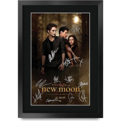 HWC Trading The Twilight Saga: New Moon The Cast Kristen Stewart Robert Pattinson Dāvanas drukāts plakāts autogrāfu attēls filmu piemiņas faniem - A3 ierāmēts