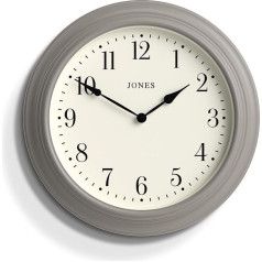 JONES CLOCKS Liels Premium arābu ciparnīca Grey Supper Club sienas pulkstenis 40cm