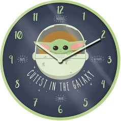 Pyramid International International Clock Star Wars: The Mandalorian (Cutest In The Galaxy), 5050293854540, Multi-Colour, 40 x 40 cm