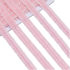 GORGECRAFT 20 m 20 mm elastingo krašto apdaila Elastinga nėrinių apdaila Trim Webbing Nėrinių nėrinių virvelės juostelė DIY Siuvimo amatai Drabužių puošmenos Dovanų pakavimas Rausva