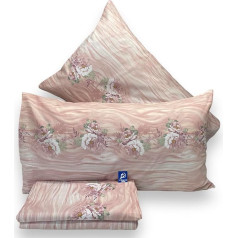 L'Emporio Casa Floral Collection 100 % tīrās kokvilnas divvietīgo segu komplekts (rozā)