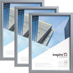 Inspire by Hampton Promote It IBH-PAPFA3B-3PK A3 30 x 42 cm foto rāmis, 3 gabali, sudraba krāsā