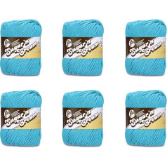 Lily Sugar'N Cream Super Size Mod Blue dzija - 6 x 4oz - Kokvilna - 4 vidēji (ķemmdziņš) - 200 jardu - Adīšana / tamborēšana