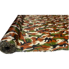 A-Express Kamuflāžas ripstop audums Ūdensnecaurlaidīgs Kīts Materiāls Āra nometnes telts pārsegs - Jungle Olive 5 metri 500 cm x 150 cm