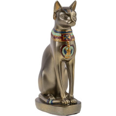 lachineuse - Ēģiptes kaķis Bastet 30 cm - Liela statuja kaķis - Ēģiptes dieviete - Ēģiptes figūra Ēģiptes rotājums - Ēģiptes priekšmets figūra - Ēģiptes krūšutēls - Oriģināla dāvinājuma ideja rotājums