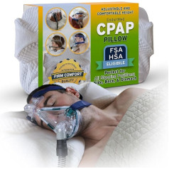 EnduriMed CPAP spilvens - atmiņas putu kontūra dizains samazina sejas maskas spiedienu un gaisa caurlaidību - 2 galvas un kakla balsti - CPAP, BiPAP un APAP piederumi lietotājiem