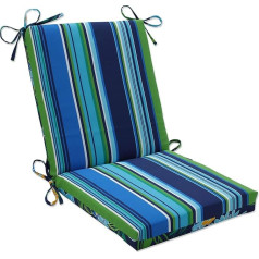 Pillow Perfect Āra | Iekštelpu Spring Bling BlueSea Island Stripe Square Corner krēsla spilveni, 14,4