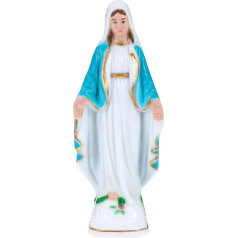 PRETYZOOM Madonna Virgin Mary Statue Statue Figure Catholic Our Lady of Grace Table Figure Luminous Roman Catholic Sculptures Resin Tabletop Statue Figure Our Lady of Lourdes