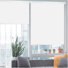 HIDODO Thermal Roller Blind, logu rullo žalūzijas, aptumšojošas rullo žalūzijas logiem, UV aizsardzība, auduma rullo žalūzijas mājai, birojam, guļamistabai, virtuvei un durvīm, 91 x 183 cm, balts