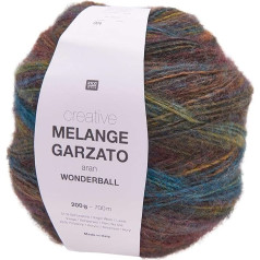 Rico Design Creative Melange Garzato Aran, 200 g, apmēram 700 m, sinepes/peterīns