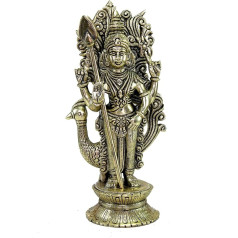 eSplanade Lord Karthikeya Karthik Subramanya Murugan Murti Idol Misiņa skulptūra Augstums 24.8cm