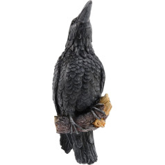 RUANI Raven Statue Mākslīgā Raven Statue Bird Crow Sculpture Outdoor Crow Halloween Decoration Creative Eauve Decoration