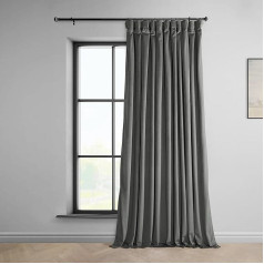 HPD Half Price Drapes Extrawide Heritage plīša aizkari guļamistabai, 100 x 108 (1 panelis), VPYC-161213-108-DW, Destiny Grey