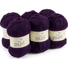 Purl 6 x 100g Premium akrila dzija Violeta krāsā