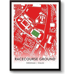 GroundDesigns WreXHAM AFC Futbola Dāvanu Racecourse Ground Stadium Art Print