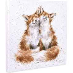 Wrendale Designs White Foxes Square Canvas Wall Art Picture Print 20cm