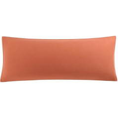 sourcing map Soft Brushed Microfiber Zipper spilvenu pārvalks Bolster Long spilvenu pārvalki ķermeņa spilveniem, oranžs, 20 x 55 collas