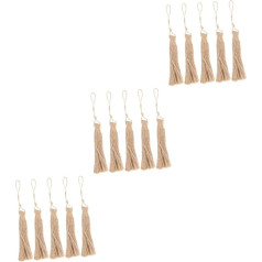 HOODANCOS 15 gabali Tassel rotaslietas DIY Džutas pušķis Rope Tassels Ķīniešu pušķis rotājumi Tassels Hanging apdare Tassels Izgatavots no džutas virves DIY dāvanu Tags Tassel