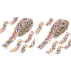 SHINEOFI rotājumi 2 ruļļi grants rhinestone sloksnes DIY apģērbu aksesuāri nomaināmi rhinestone lentes rhinestones rhinestones amatniecības dekoratīvā lente ar rhinestones kleita priekšgala kleita aksesuārs