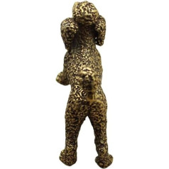 VUIUYOIES Cute Dog Statue Mini Simulēts ornaments Gaismas stāv Pūdeļu figūriņas Lucky Desk Home Decor Ziemassvētku Dzimšanas diena