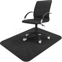 Office Chair Mat, Desk Chair Mat for Hardwood Floors, 119.4 x 88.9 cm, Floor Protector for Wheelchairs, Gaming Chair Rug for Home and Office (Black, 47 x 35 Inch)