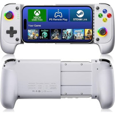 BRHE Phone Gaming Controller für iPhone Android IOS, viedtālruņa mobilais spēļu kontrolieris iPhone Xbox, PlayStation, Call of Duty, Fortnite, Roblox, Genshin Impact,Grau