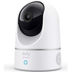 Eufy Security Indoor Cam 2K novērošanas kamera iekštelpām, pievienojama šarnīrveida drošības kamera, personas noteikšana ar balss asistentu, kustības sensors, HomeBase nav nepieciešama.