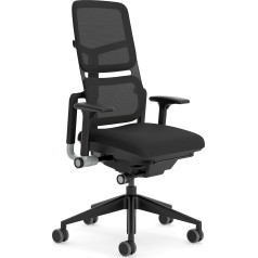 Steelcase Please Air ergonomisks biroja grozāms krēsls ar regulējamu augstuma atbalstu jostasvietā Onyx/ melns