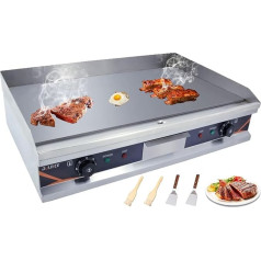 DULNICE komerciālais elektriskais grils Gastro 4400 W 73 x 43 cm Gluda profesionāla elektriskā grilēšanas plate Fritēšanas plate Temperatūras diapazons 50-300 °C